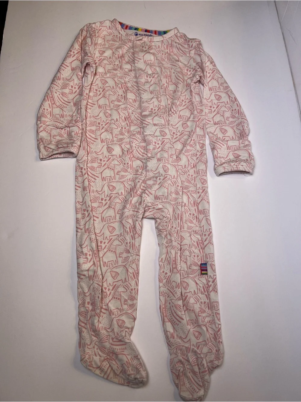 Magnetic Me Pink Elephant Modal Footie Pajama Size 3-6 months